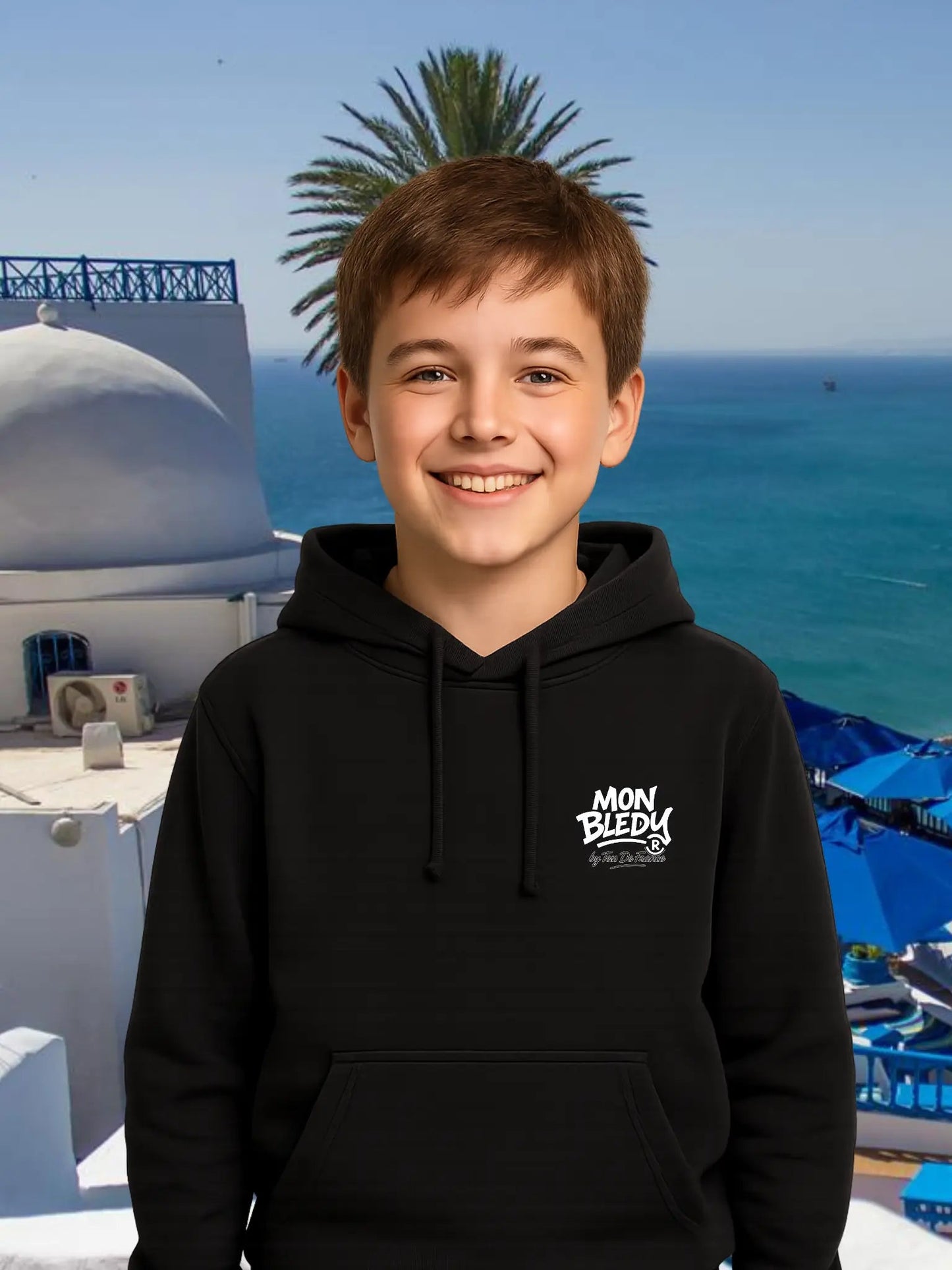 T-Shirt "Tunisie" – MON BLEDY® | Vêtement streetwear inspiré de Sidi Bou Saïd - tessdefrance