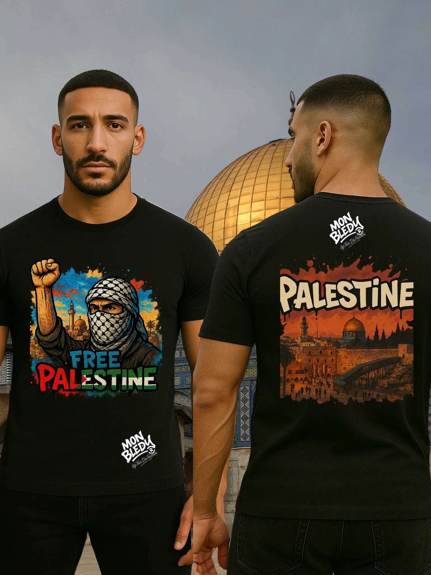 T-shirt&Sweat Free Palestine – Dôme du Rocher | Mon Rêve Mon Drapeau - tessdefrance