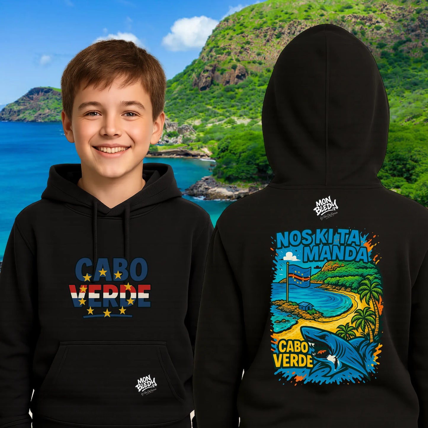 T-Shirt & Sweat "Cabo Verde - Nos Ki Ta Manda" | Adultes & Enfants | Édition Mon Bledy