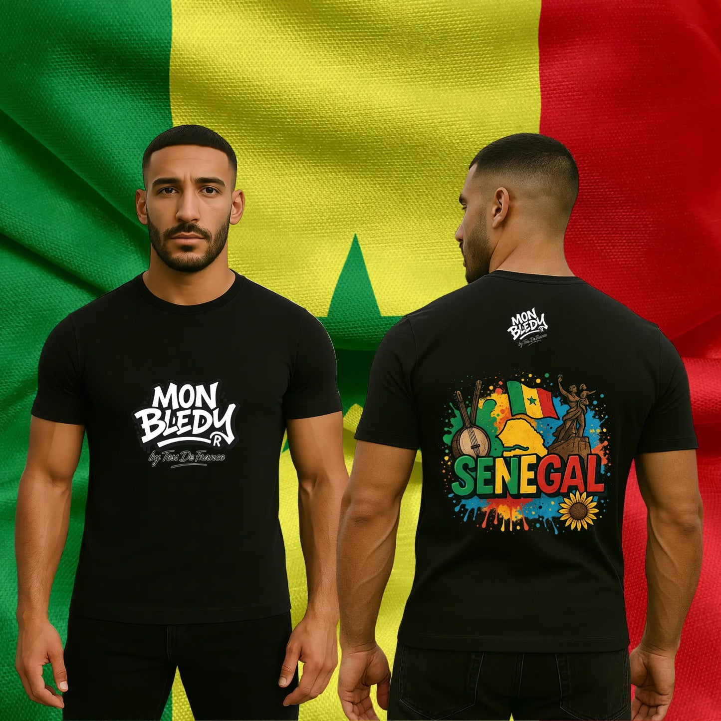 Sweat & T-shirt Sénégal - Mon Bledy® | Fierté Africaine pour Adultes & Enfants