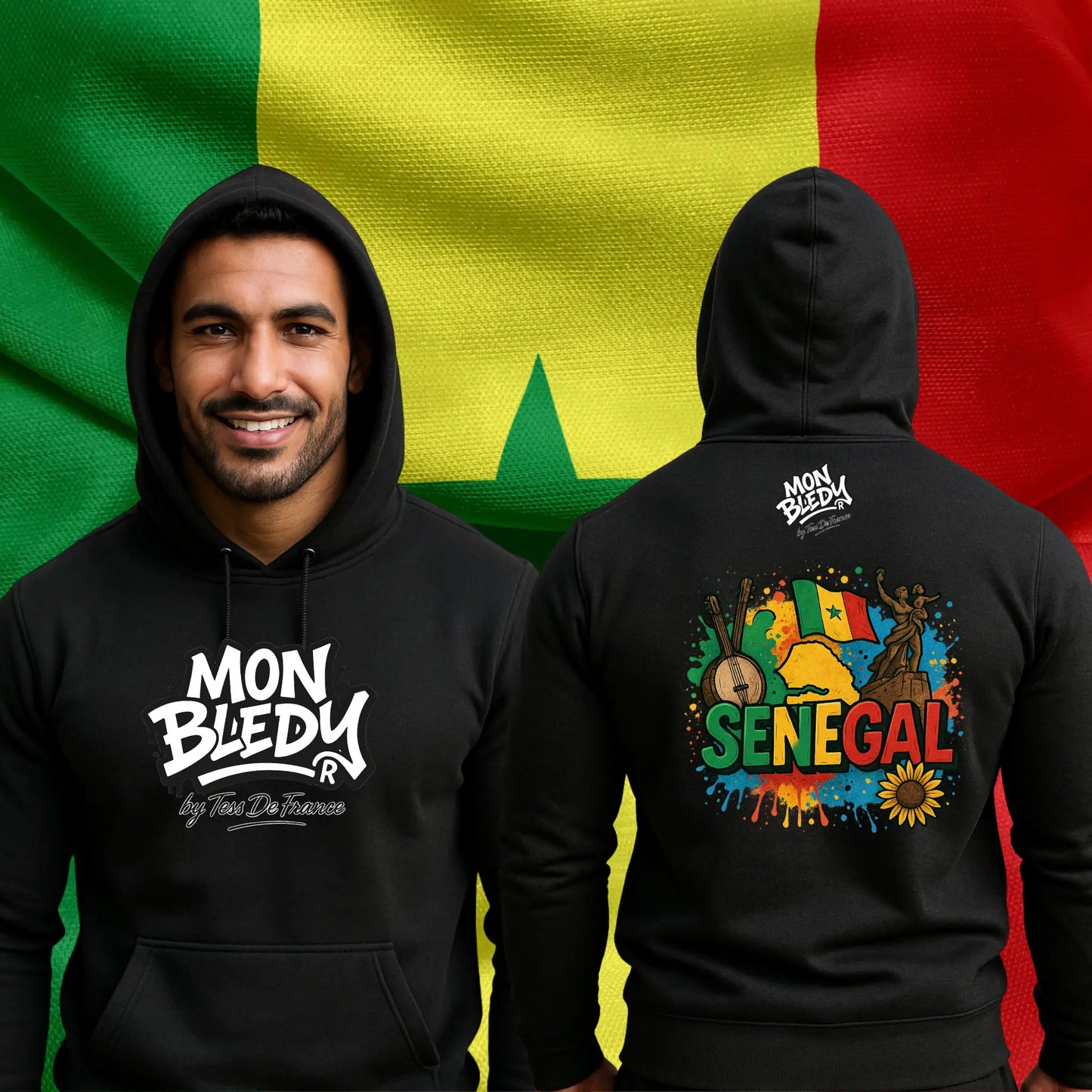 Sweat & T-shirt Sénégal - Mon Bledy® | Fierté Africaine pour Adultes & Enfants