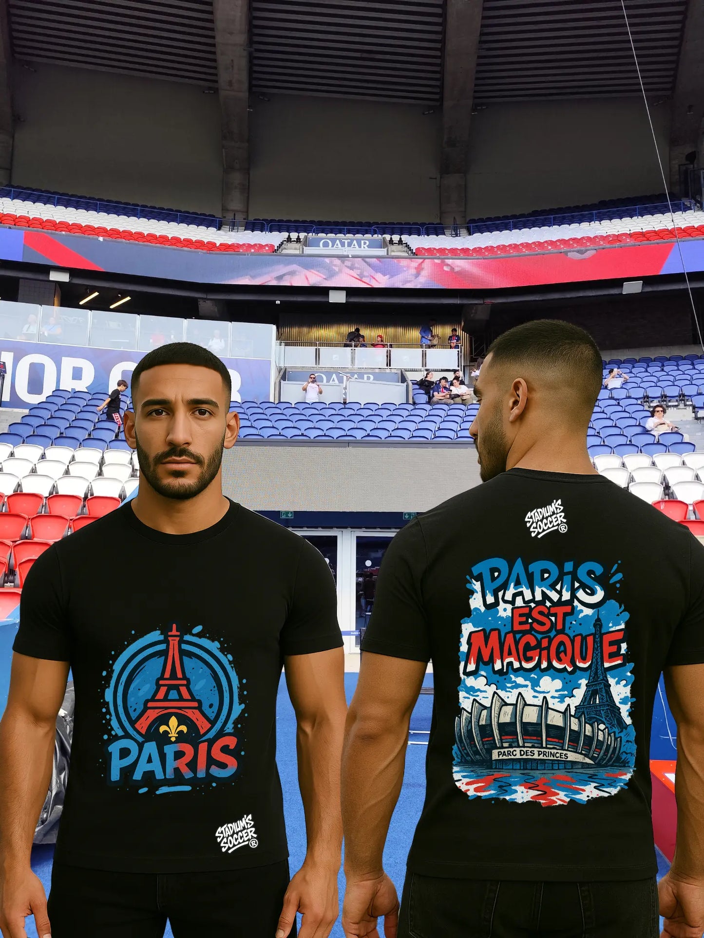 PANAME Street - Art – Tee - Shirt & Sweat Stade Bleu Blanc Rouge - tessdefrance
