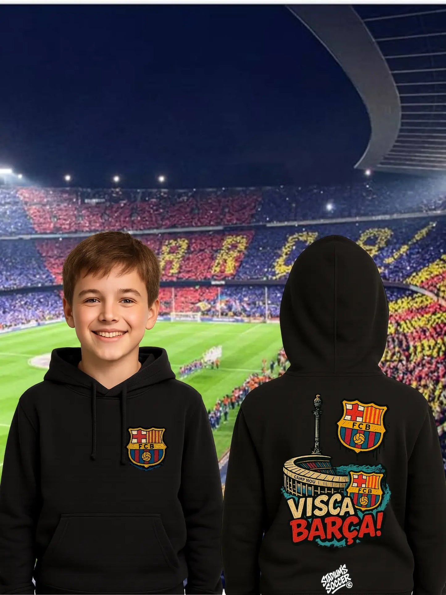 Sweat & T-Shirt FC Barcelone – Visca Barça | Camp Nou | Inspiration Supporters - tessdefrance