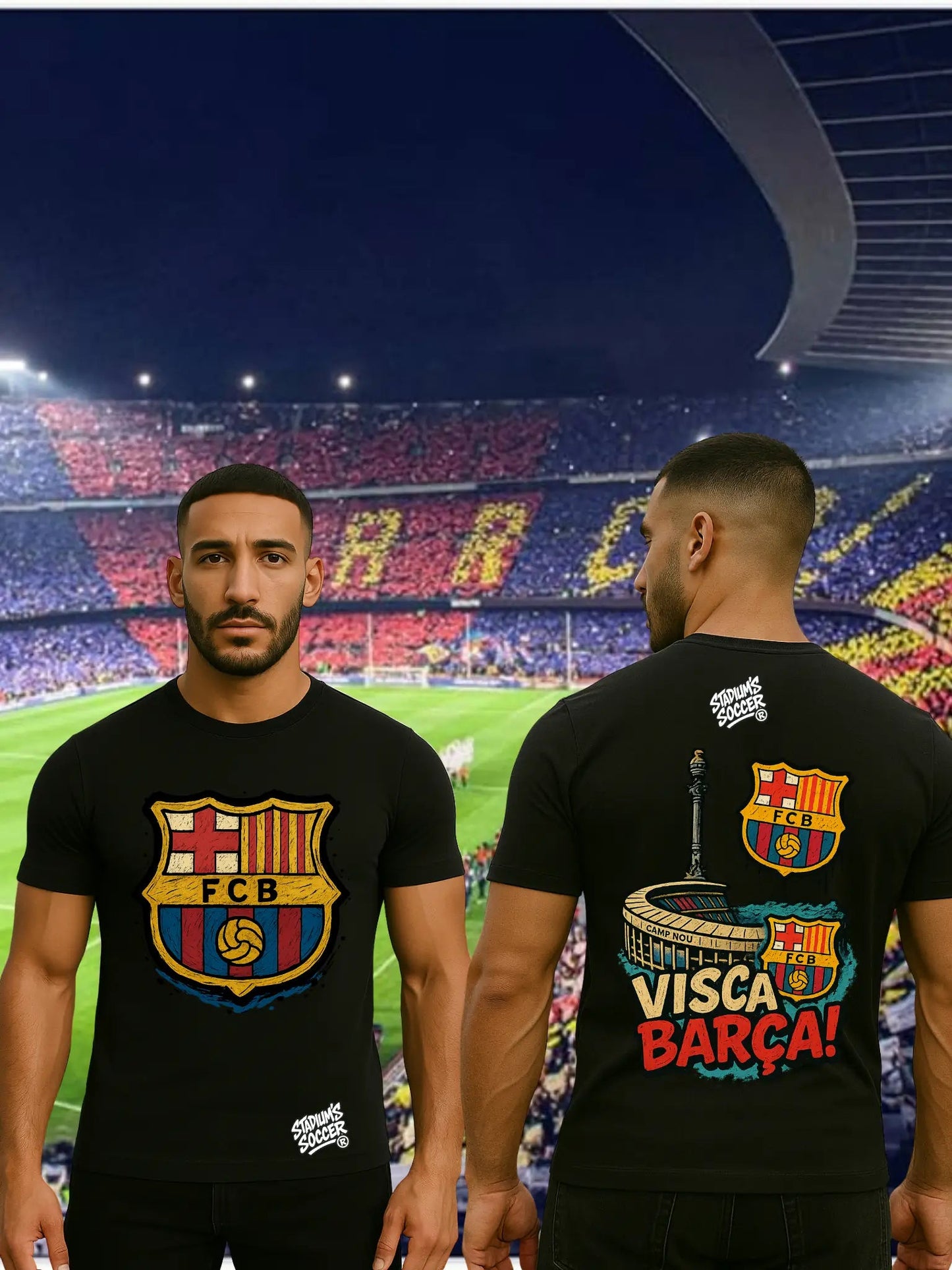 Sweat & T-Shirt FC Barcelone – Visca Barça | Camp Nou | Inspiration Supporters - tessdefrance