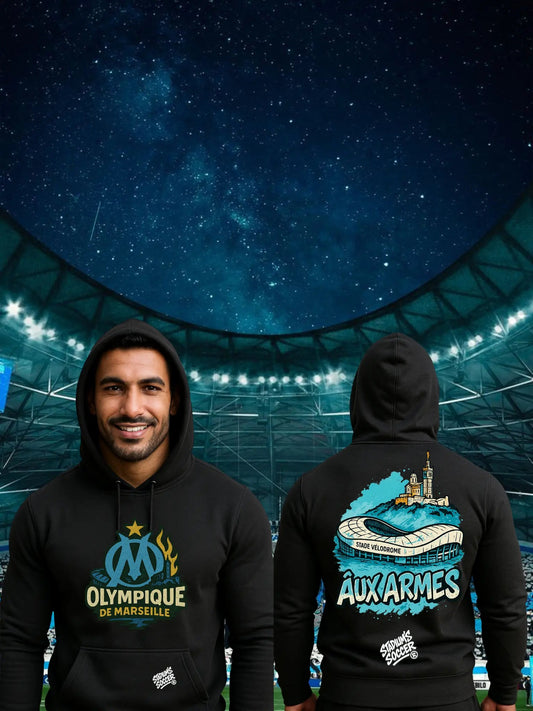 Sweat & T-shirt Olympique de Marseille – Design Stade Vélodrome | Aux Armes | Édition Supporter - tessdefrance