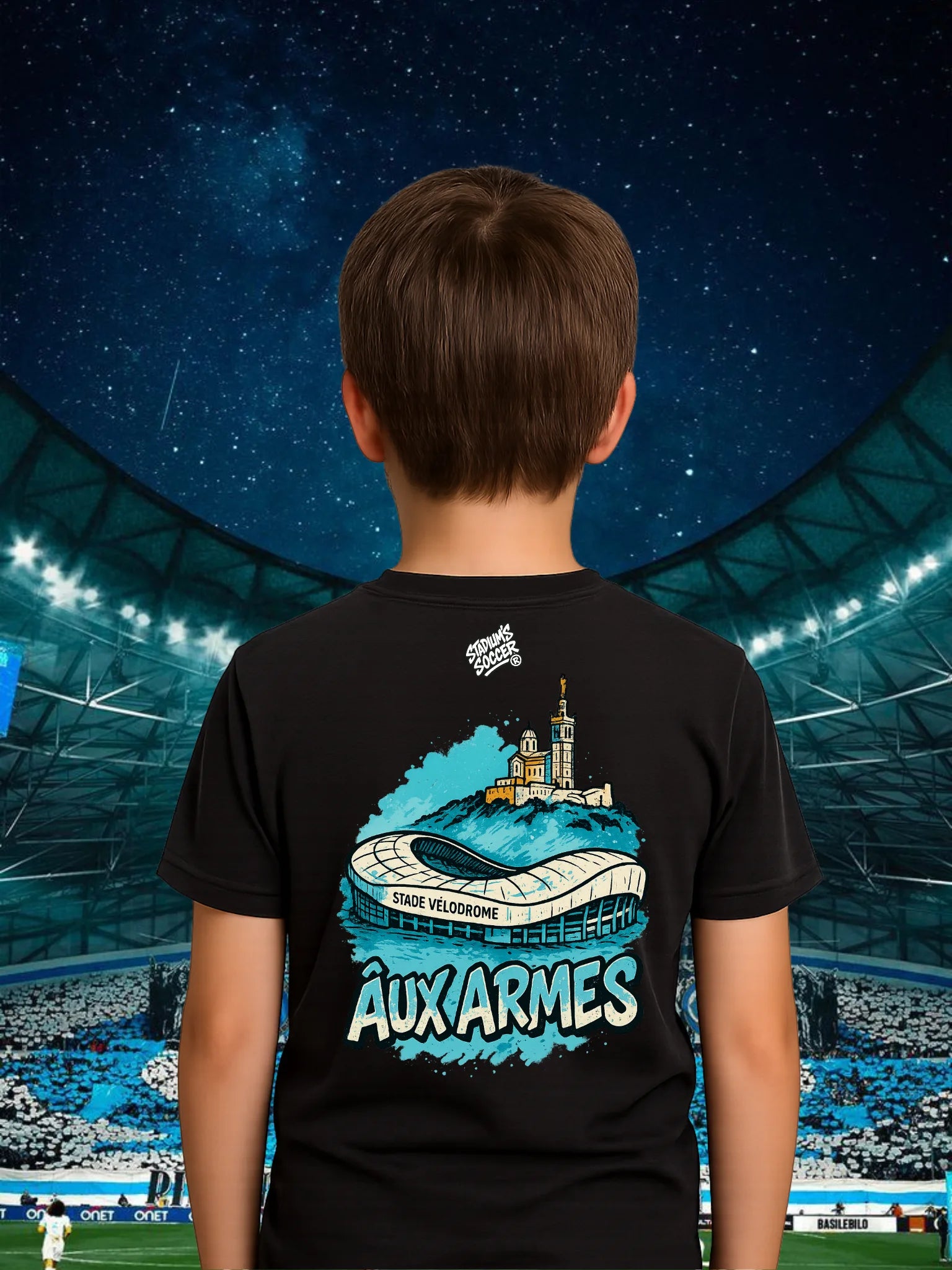 Sweat & T-shirt Olympique de Marseille – Design Stade Vélodrome | Aux Armes | Édition Supporter - tessdefrance