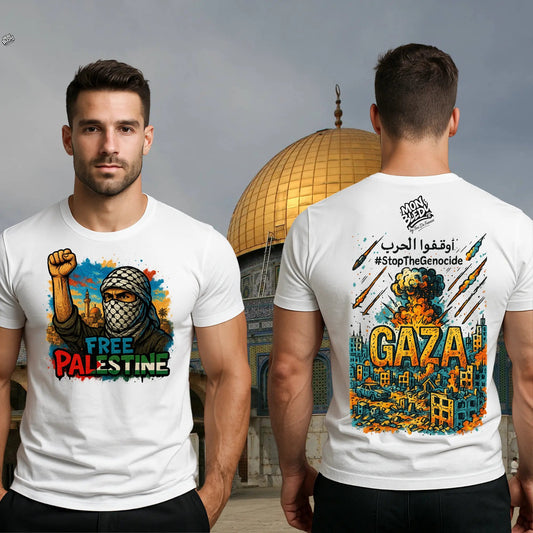 T-shirt "FREE PALESTINE" – Design engagé pour Gaza 🇵🇸 | Mon Bledy® by Tess De France - tessdefrance