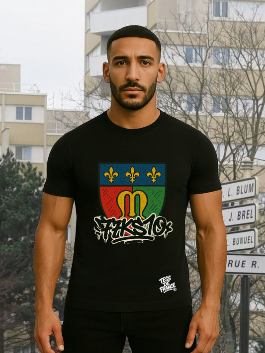 T-shirt "LE B" – Meaux | Style Banlieue 100% Coton Made in France - tessdefrance