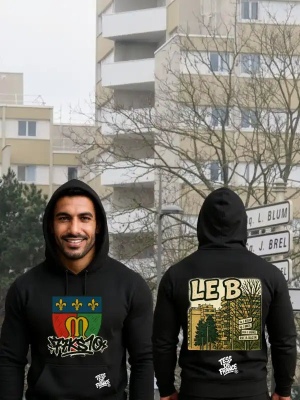T-shirt "LE B" – Meaux | Style Banlieue 100% Coton Made in France - tessdefrance