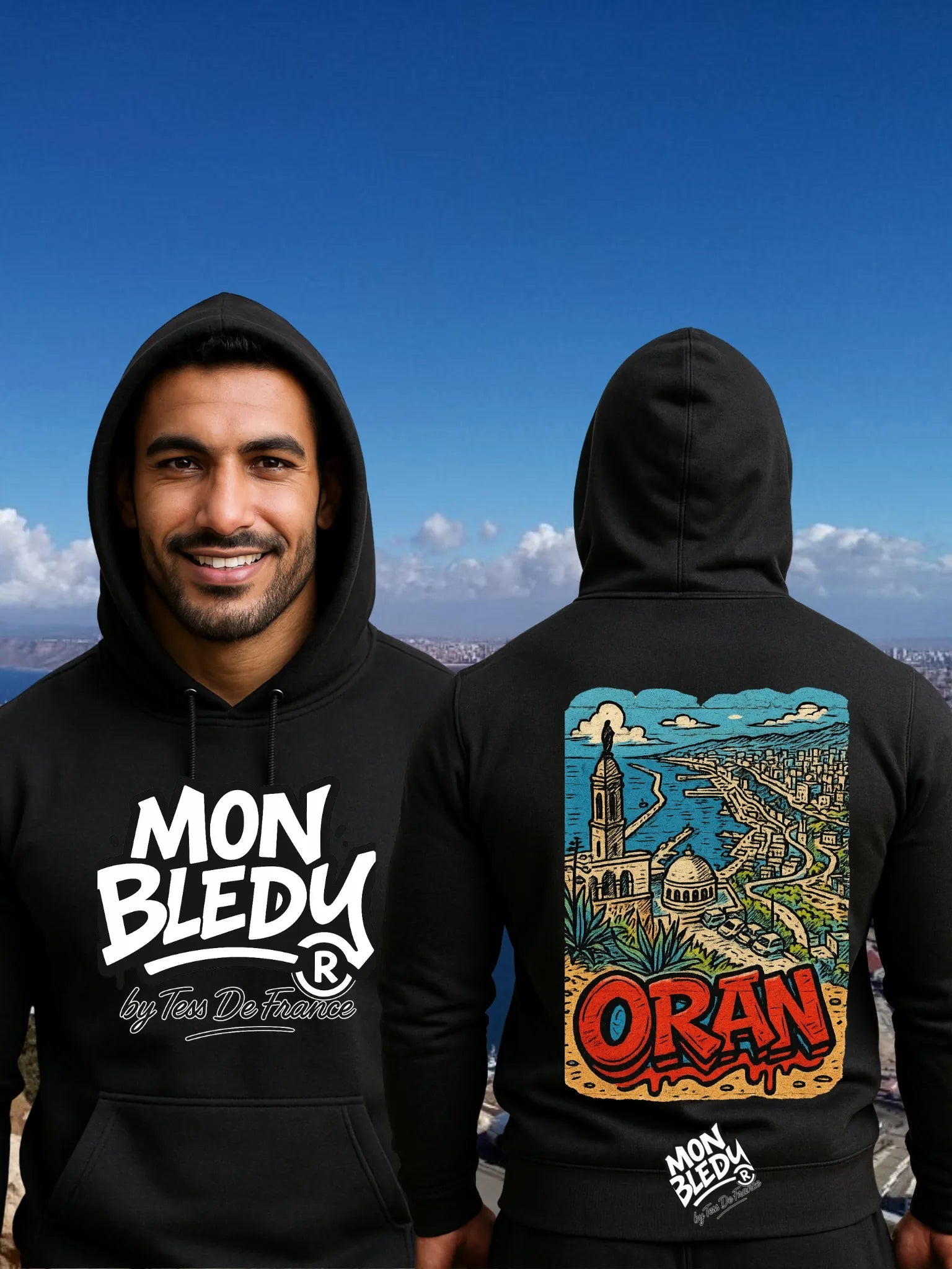 T-Shirt "Oran" – MON BLEDY® | Streetwear algérien fier et stylé - tessdefrance