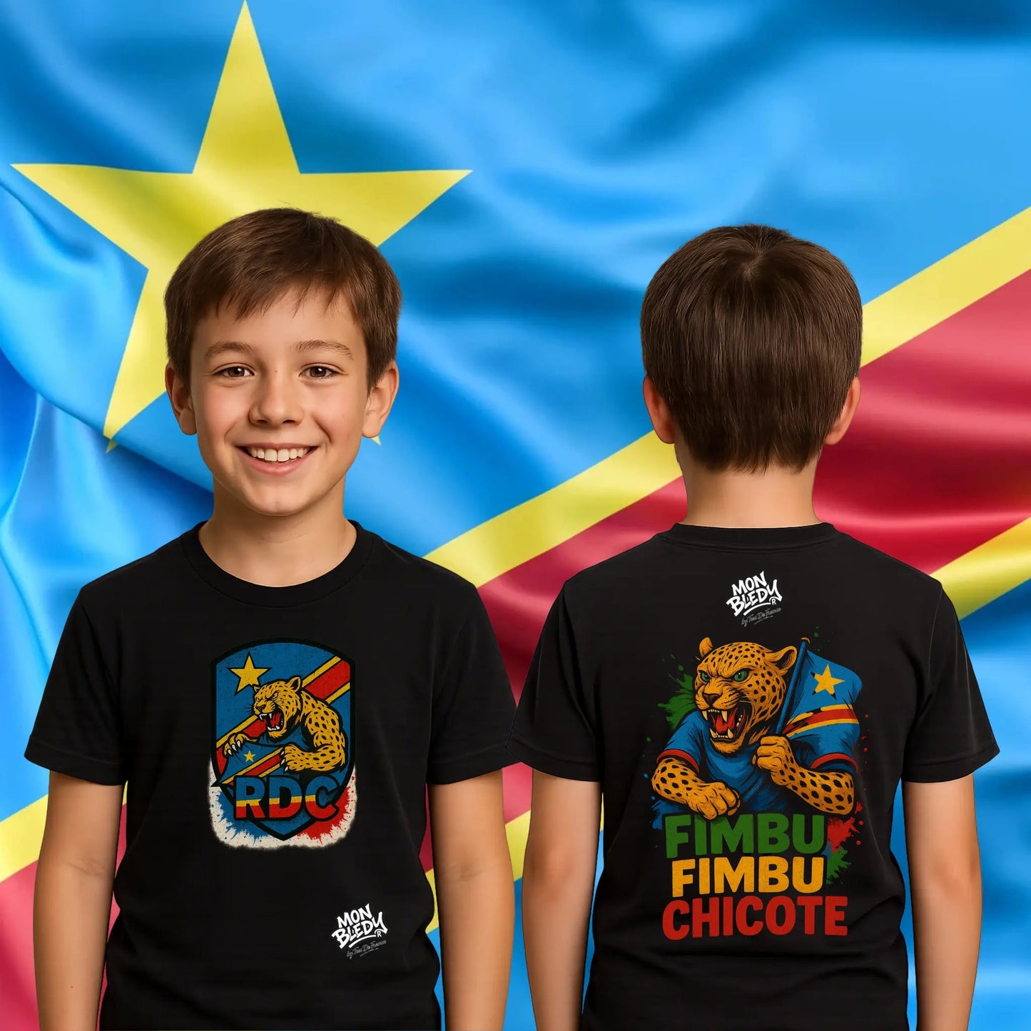 T-shirt & Sweat RDC | Léopard Fimbu – Adultes & Enfants – Mon Bledy - tessdefrance